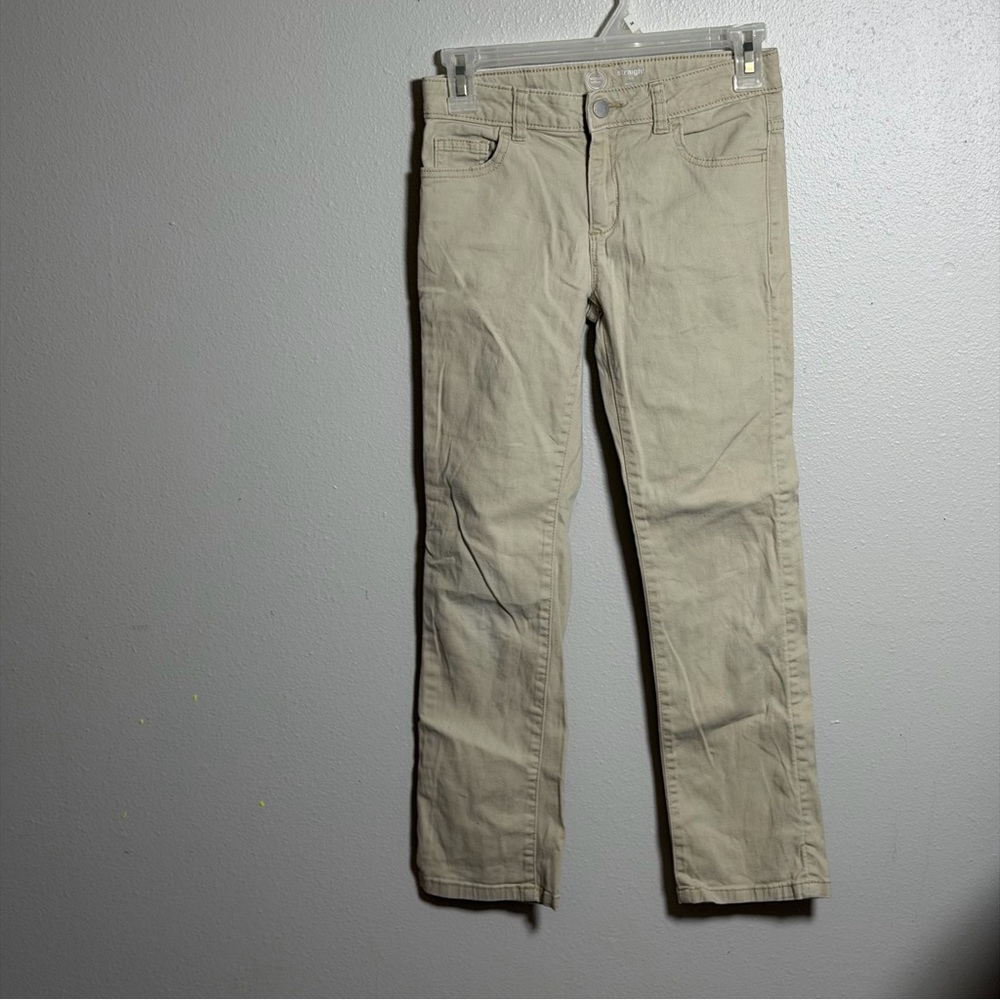 Wonder‎ Nation Kids Girl Khaki Tan Beige Straight-Leg Pants School Uniform 10